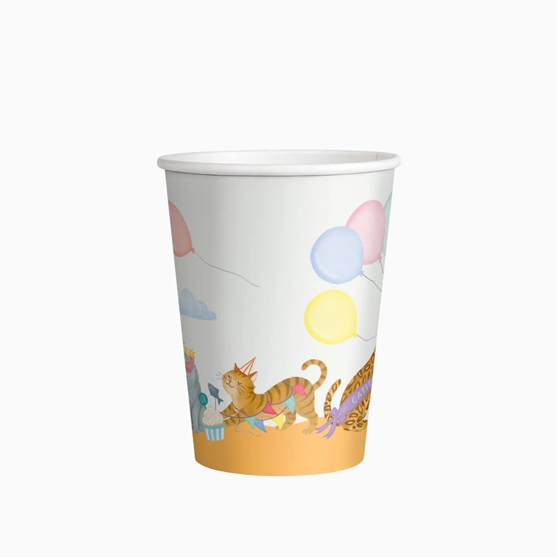 Vaso cartón kittens 270cc (9oz) FSC mix 70% 10 uds
