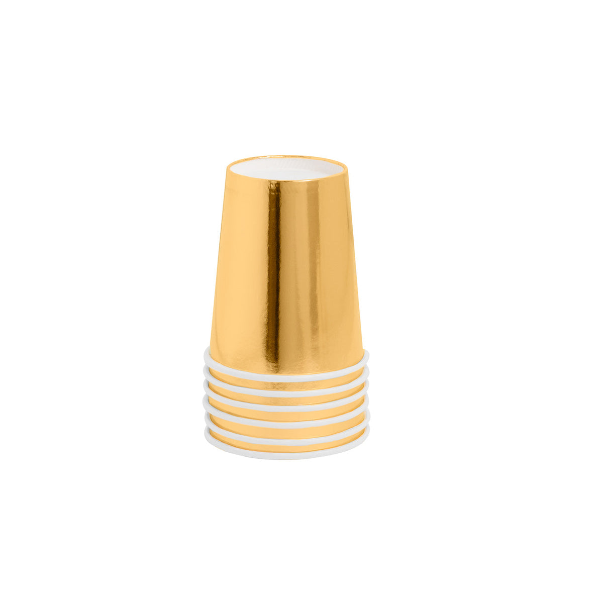 Vaso cartón oro metalizado 270cc (9oz) 6 uds FSC mix 70% - vista 2