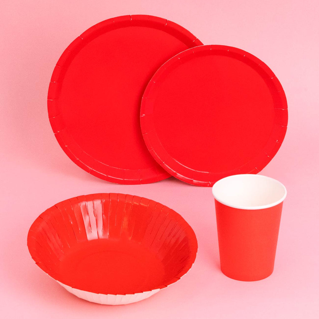 Vaso cartón rojo 270cc (9oz) 10 uds FSC mix 70% - vista 2