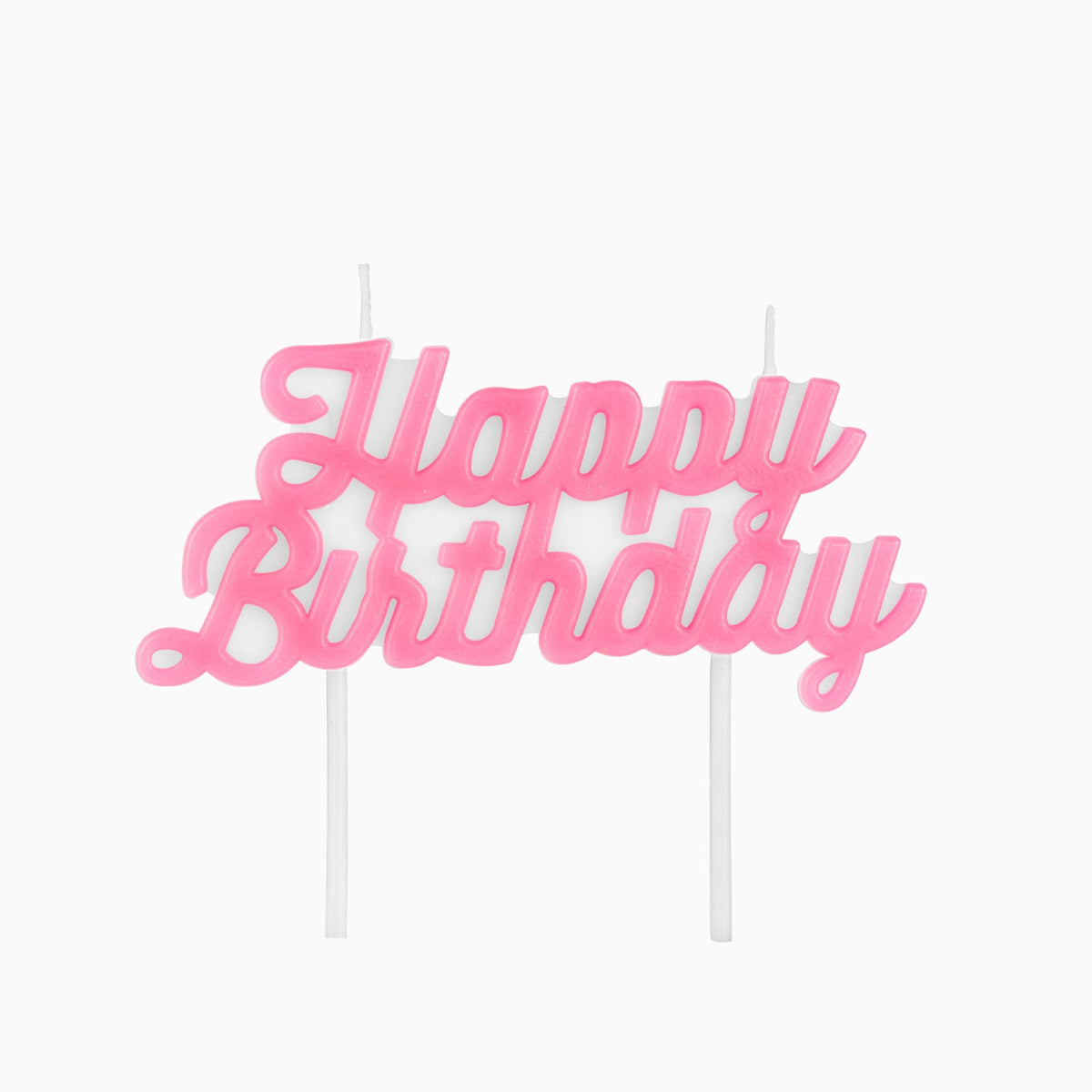 Vela 'happy birthday' rosa 11,5x4,9x1,2cm cera 1ud
