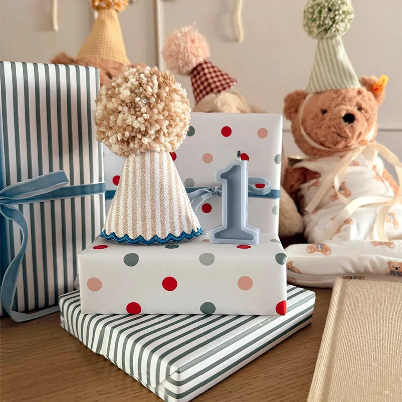 Vela nº1 borde relieve azul 6 cm 1 ud - vista 2