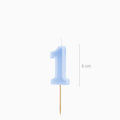 Vela nº1 borde relieve azul 6 cm 1 ud