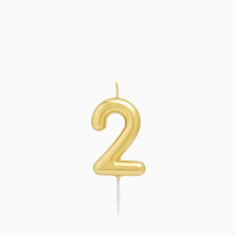 Vela no2 oro 6cm cera 1 ud
