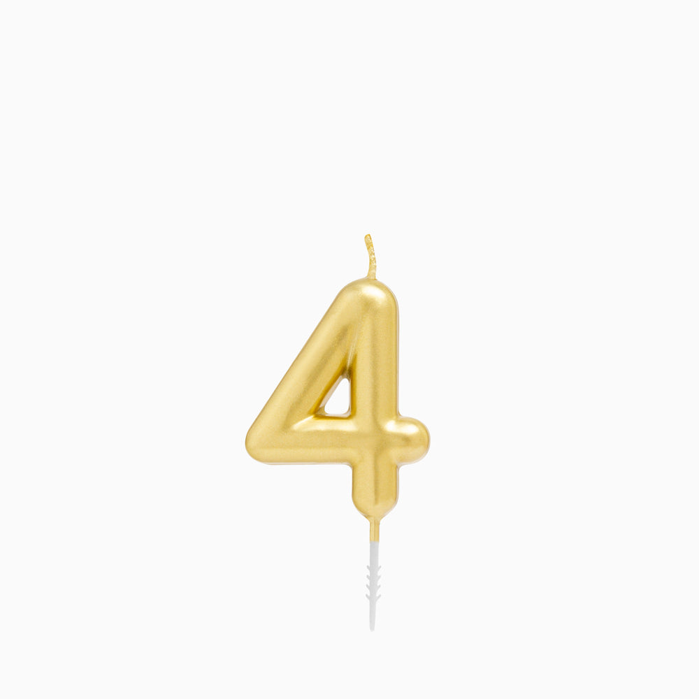 Vela no4 oro 6cm cera 1 ud