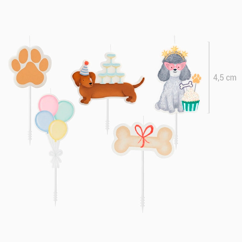 Set velas forma puppies surtidos 5ud - vista 3